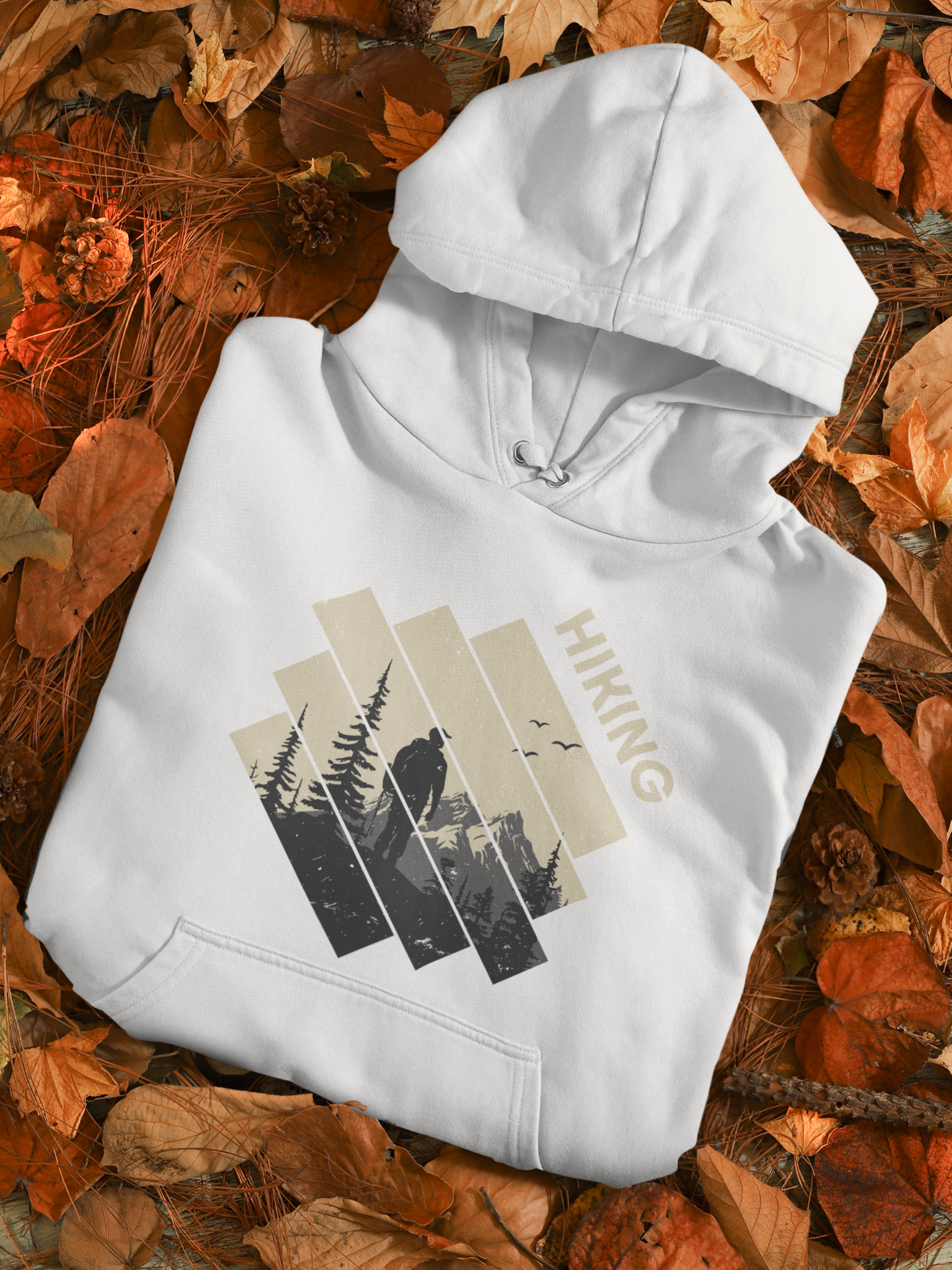 HIKING Hoodie - Mit Taschendruck