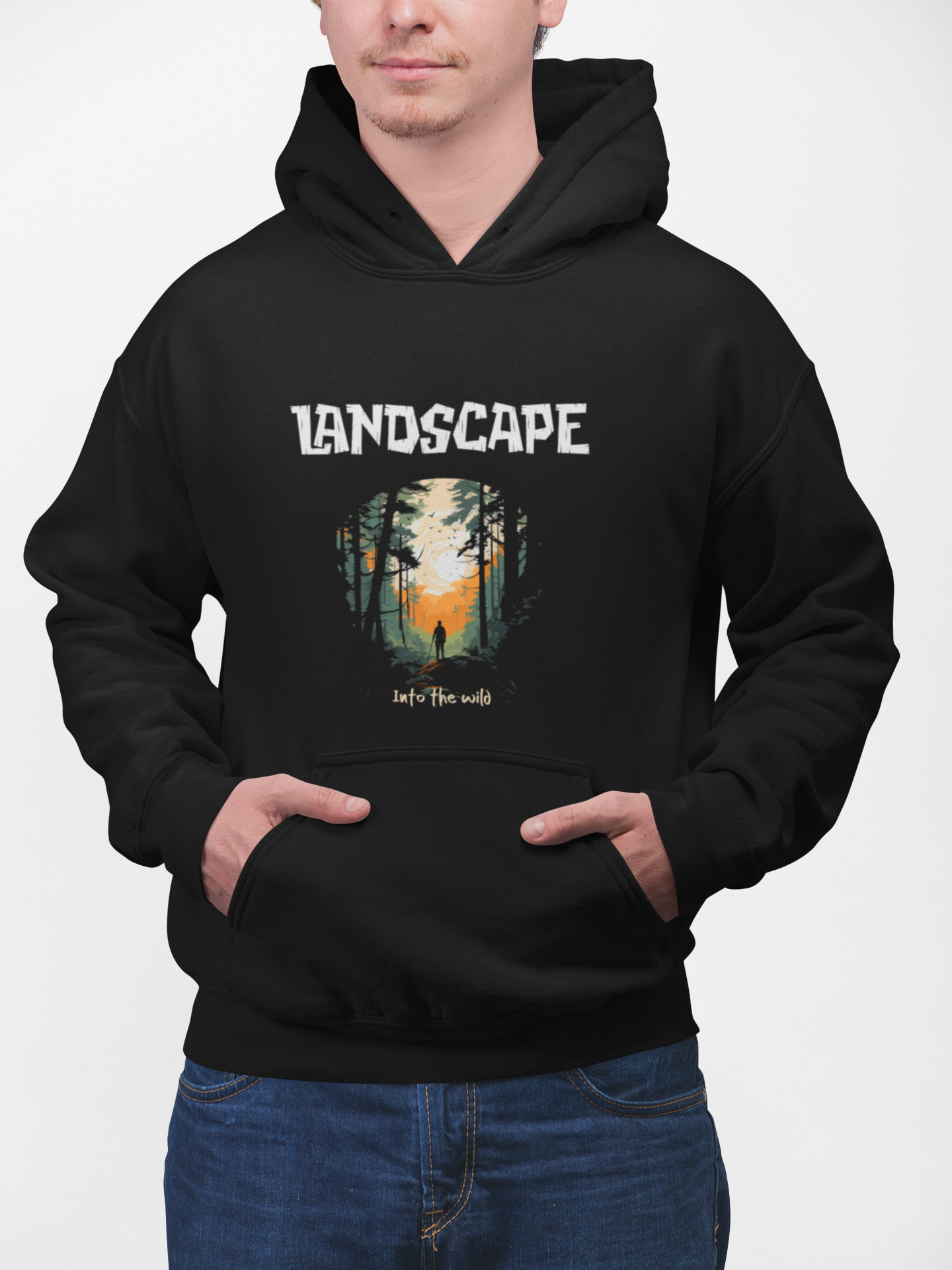 Landshape Hoodie - Mit Taschendruck