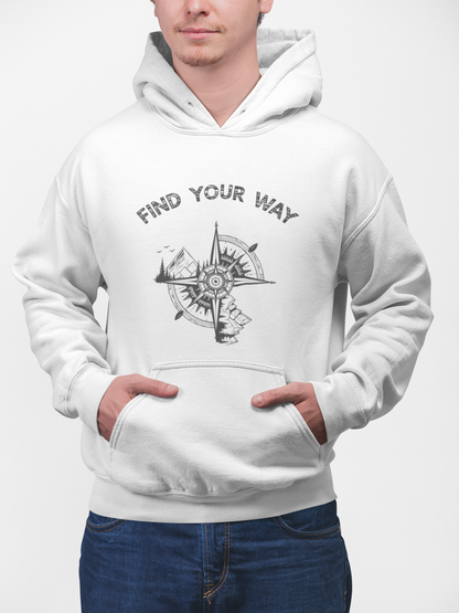 Find Your Way Hoodie - Mit Taschendruck